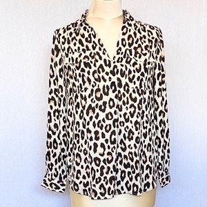 ANN TAYLOR Leopard Blouse